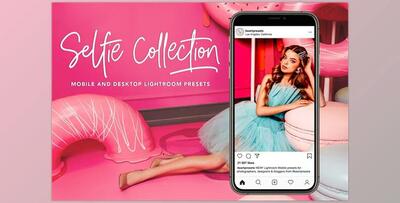 Selfie Mobile Presets Lightroom CreativeMarket-5473485 (XMP, LRTEMPLATE, DNG, JPG)