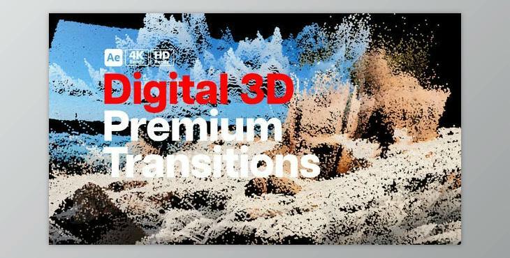 Premium Transitions Digital 3D (Videohive 51859330) - AE Project