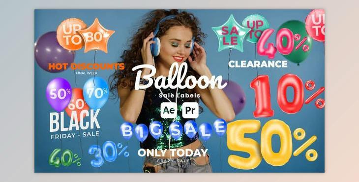 Balloon Sale Labels (Videohive 51107989) - AE Project