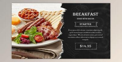 Restaurant Dishes Grunge Promo (Videohive 26520521) - AE Project