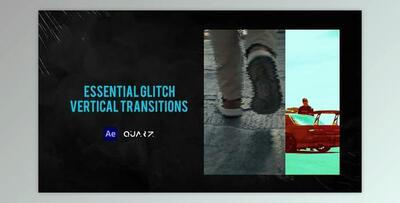 Essential Glitch Vertical Transitions (Videohive 51049919) - AE Project