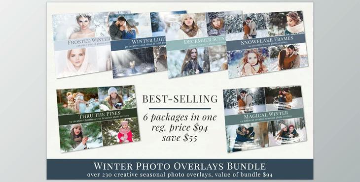 WINTER PHOTO OVERLAYS BUNDLE CreativeMarket-5497633