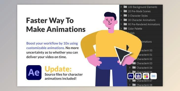 Character Animation Pack - Office and Corporate (Videohive 30222701) - AE Project
