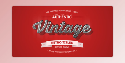25 Animated Vintage Titles (Videohive 13800958) - AE Project