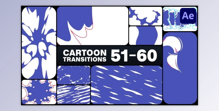 Cartoon Transitions for After Effects (Videohive 50939202) - AE Project