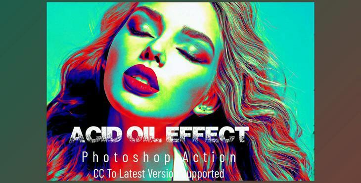 Acid Oil Effect Photoshop Action CreativeMarket - 6794844