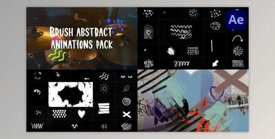 Brush Abstract Animations Pack for After Effects (Videohive 42923636) - AE Project