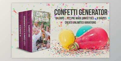 Confetti Generator Bundle (Videohive 21668805) - AE Project For Elements