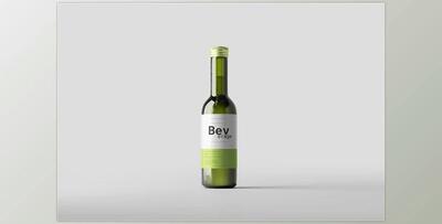 Quarter Mini Bottle Mock-Up CreativeMarket - 7402720