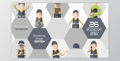 26 Action Set Worker (Videohive 33966239) - AE Project
