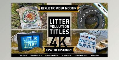 Environment Litter Pollution Titles Intro (Videohive 26709460) - AE Project