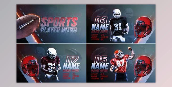 American Football Player Intro (Videohive 48999372) - AE Project