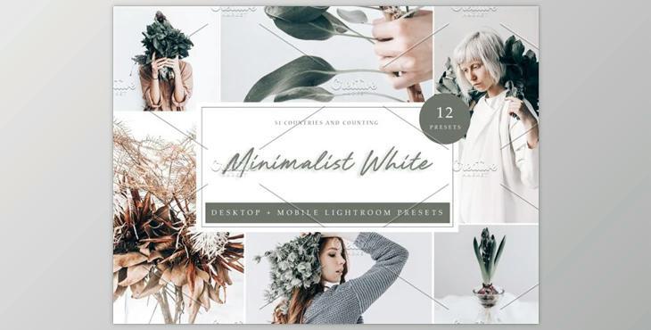 12 Lightroom Preset Minimalist White CreativeMarket-5962580