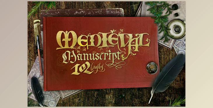 Medieval Manuscript Creator Kit CreativeMarket - 4674206