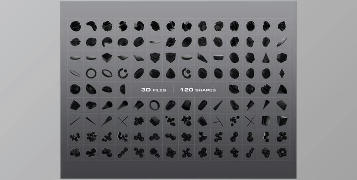 UI8 – 3D Black Shapes Collection