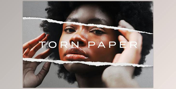 Torn Paper Stripes Photo Effect CreativeMarket - 6938752