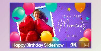 Bright Happy Birthday Slideshow (Videohive 35122476) - AE Project