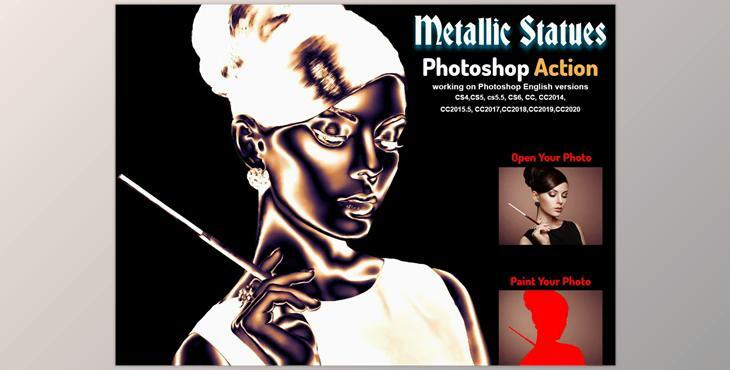 Metallic Statues Photoshop Action CreativeMarket-5930706 (ATN)