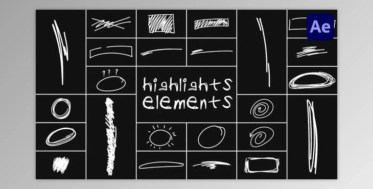 Highlights Elements for After Effects (Videohive 53414795) - AE Project