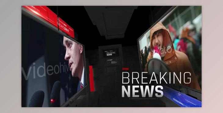Breaking News Opener (Dark version) (Videohive 37552800) - AE Project