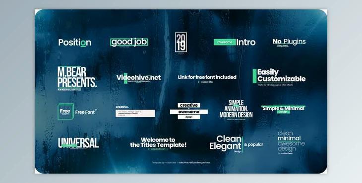 Modern Titles (Videohive 23170760) - AE Project