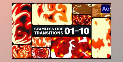 Seamless Fire Transitions for After Effects (Videohive 45882371) - AE Project