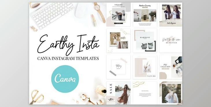 Canva Instagram Templates Earthy (PSD)