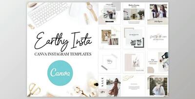Canva Instagram Templates Earthy (PSD)