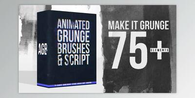 Animated Grunge Brushes Collection + Script (Videohive 35941079) - AE Project