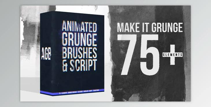 Animated Grunge Brushes Collection + Script (Videohive 35941079) - AE Project