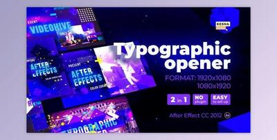 Typographic opener (Videohive 28002492) - AE Project