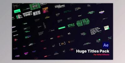 Huge Title Pack (Videohive 39436515) - AE Project