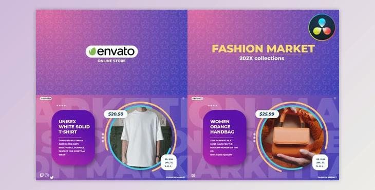 Fashion Market for DaVinci Resolve (Videohive 50465554)