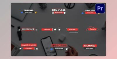 Youtube Subscribe Buttons - Premiere Pro MOGRT (Videohive 32323216) - PR Project