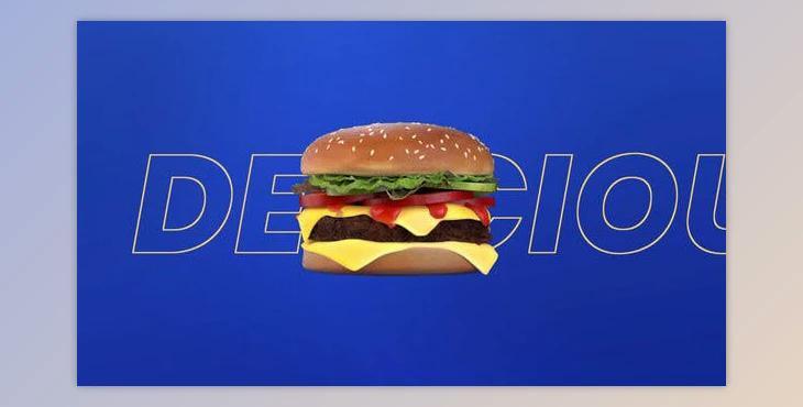 Tasty Burger 3D Intro (Videohive 36230889) - AE Project