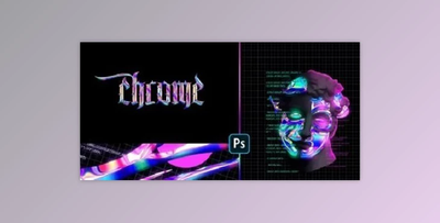 Gradient Chrome Effect Experiments in Photoshop