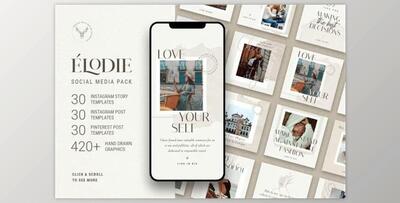 Elodie – Social Media Pack (PNG, PSD, PDF)