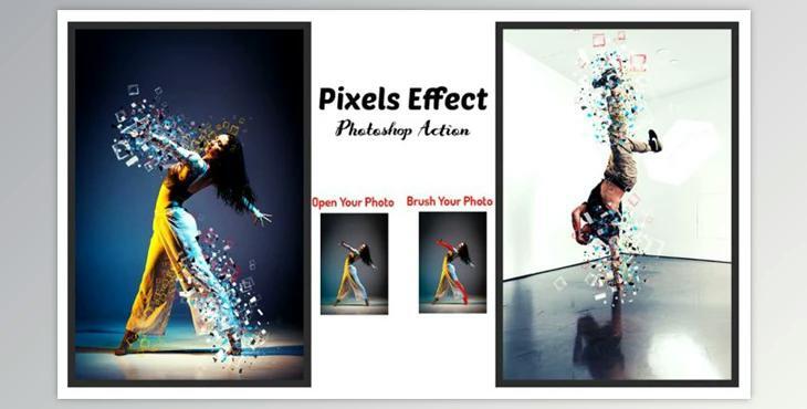 Pixels Effect Photoshop Action By Studio Retouch