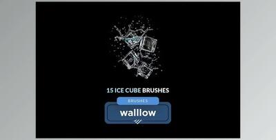 Ice cubes : 15 Photoshop brushes - 279642304