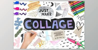 Collage and Cutout Elements Bundle (EPS, Ai)