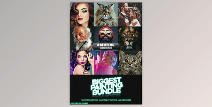 Painting Biggest Bundle – 10 Photoshop Actions GraphicRiver-29895309 (ATN)
