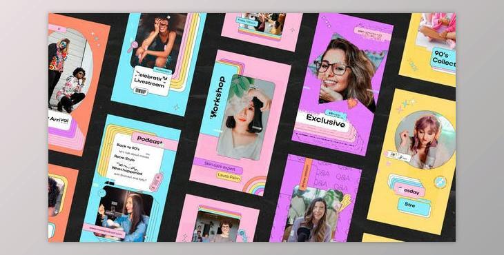 Retro 90's Stories (Videohive 38896711) - AE Project