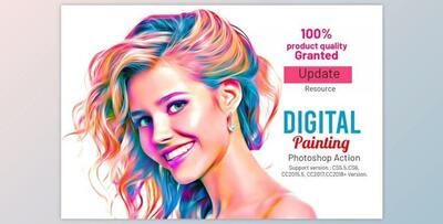 Digital Painting Photoshop Action (ATN)