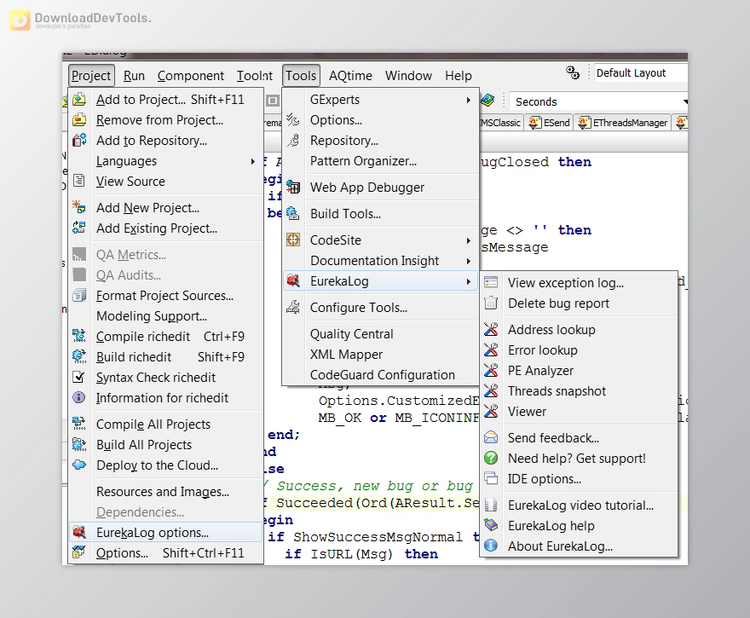 EurekaLog v7.13.1.0 Update 1 for Support Delphi 12 Athens + Patcher