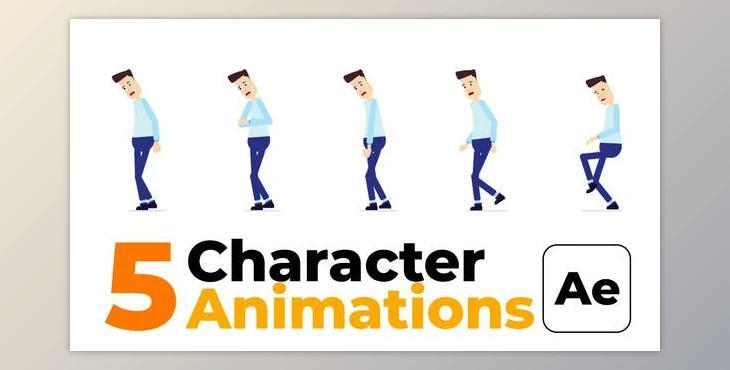 Character Animation – Sad Walk (Videohive 45403520) - AE Project