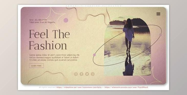 Romantic Fashion Slideshow (Videohive 35848875) - AE Project