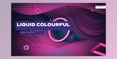 Liquid and Colourful Elements Typography (Videohive 38710095)
