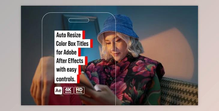 Auto Resize Color Box Titles (Videohive 50744444) - AE Project