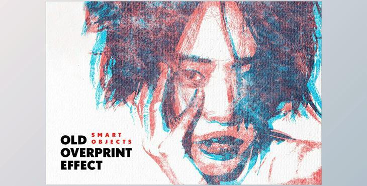Vintage Duotone Overprint Photo Effect - 129915907