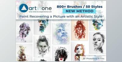 Artinone Photoshop Brushes CreativeMarket-5435805 (ABR, TPL, PSD)